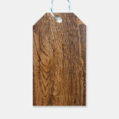 Oude houtkorrel cadeaulabel (Achterkant)