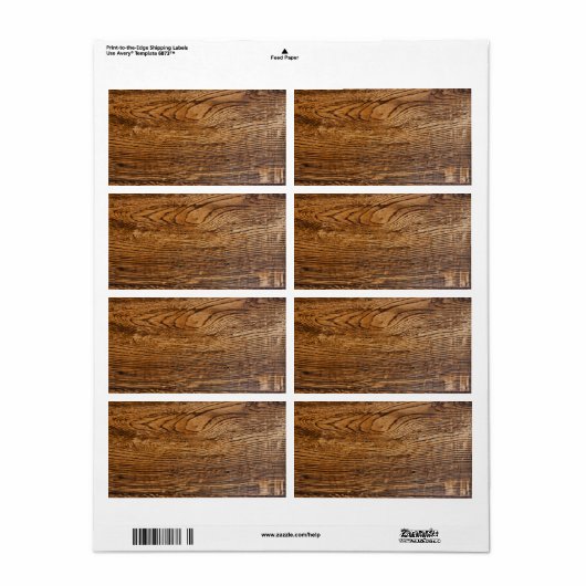 Oude houtkorrel etiket (Full Sheet)