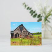 oude houtschuur briefkaart (Staand voorkant)