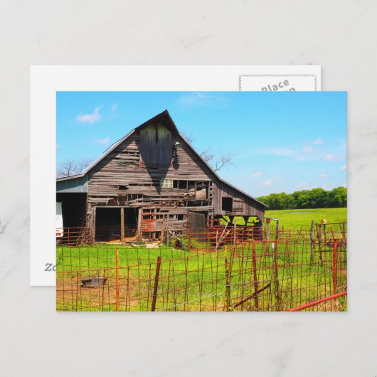 oude houtschuur briefkaart (Voorkant / Achterkant)