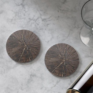 Oude houtslijm zandsteen onderzetter