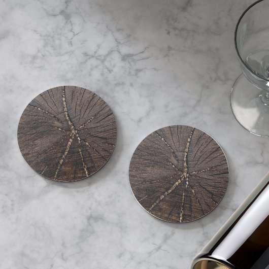 Oude houtslijm zandsteen onderzetter