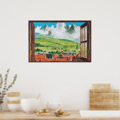 Oude Howl's Moving Castle-vensterposters Poster (Keuken)