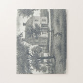 Oude Huis, Bomen, Lawn Puzzle Legpuzzel (Verticaal)