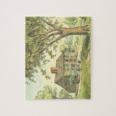 Oude Huis en de  Boom van de Scène kijken Puzzle Legpuzzel (Verticaal)