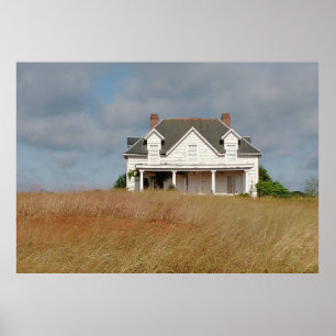 Oude Huis Historisch Prairie Rundown Field Poster