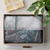 Oude Huis in de Bossen met Rozen Decoupage Tissuepapier (Geschenk)