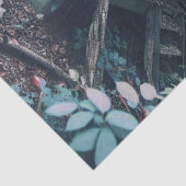 Oude Huis in de Bossen met Rozen Decoupage Tissuepapier (Detail)