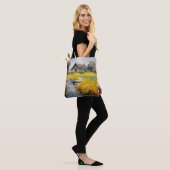 Oude huis landsimpressionisme tote bag (Op model)