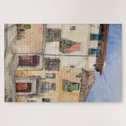 Oude Huis Spanje  schilderkunst familie Legpuzzel (Horizontaal)