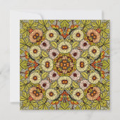 Oude Huis Verwarming, Tuin Bloemen Vlinders Kaart (Achterkant)