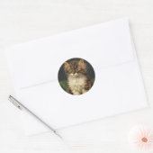 Oude huisdieren, Cute gestreepte tabby kat kitten Ronde Sticker (Envelop)