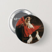 Oude huisdieren, Jack Russel Terrier honden Ronde Button 5,7 Cm (Voorkant /achterkant)