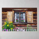 Oude huisje raam poster (Voorkant)