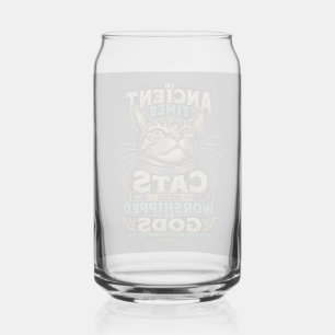 Oude Huiskat Attitude Blikvorm Glas