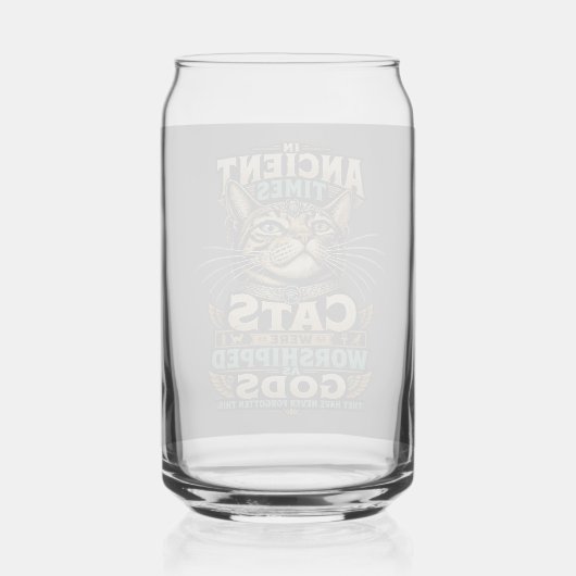 Oude Huiskat Attitude Blikvorm Glas (Voorkant)