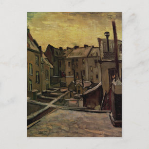 Oude huizen in Antwerpen in Snow, Vincent van Gogh Briefkaart