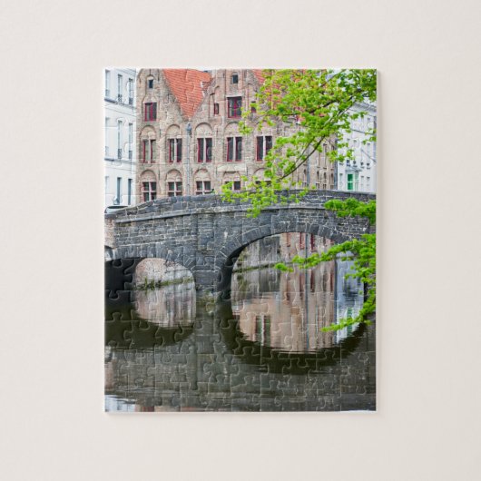 Oude huizen in Brugge, België Legpuzzel (Verticaal)