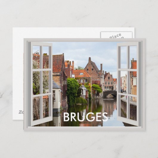 Oude huizen in Brugge Briefkaart (Voorkant / Achterkant)