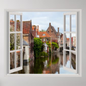 Oude huizen in Brugge Poster (Voorkant)
