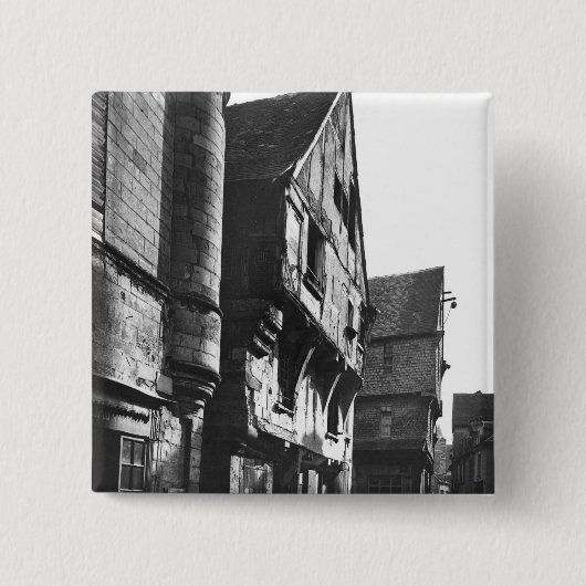 Oude huizen in Grand Carroi Vierkante Button 5,1 Cm (Voorkant)