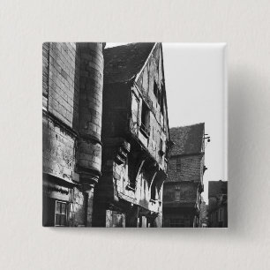 Oude huizen in Grand Carroi Vierkante Button 5,1 Cm