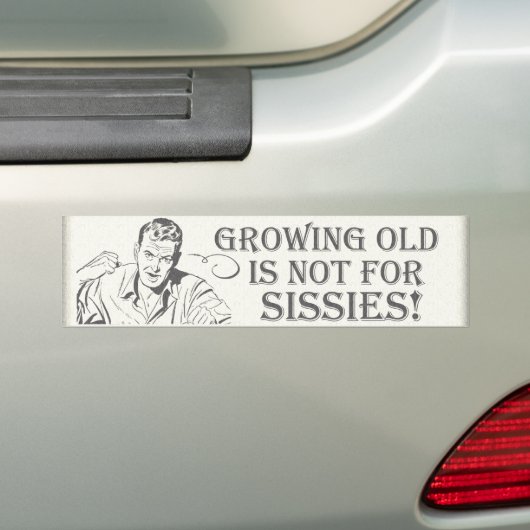 Oude Humor Bumpersticker (Op auto)