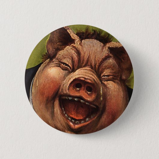 Oude humor, grappige Victoriaanse varkenslach Ronde Button 5,7 Cm (Voorkant)