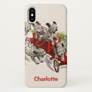 Oude humor Lieve Dalmatiër puppy honden brandweerw iPhone X Hoesje