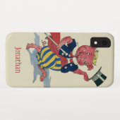 Oude humor, schattige blije dansende varken danst Case-Mate iPhone case (Achterkant (horizontaal))