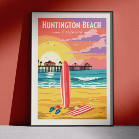 Oude Huntington Beach Californië Poster