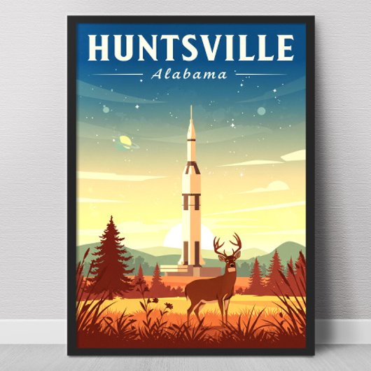 Oude Huntsville Alabama Poster