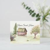Oude hut (Waterverf Home Sweet Home Collectie) Briefkaart (Staand voorkant)