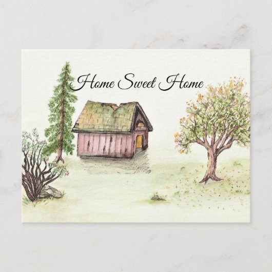 Oude hut (Waterverf Home Sweet Home Collectie) Briefkaart (Voorkant)