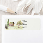 Oude hut (Waterverf Home Sweet Home Collectie) Etiket (Insitu)