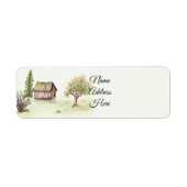 Oude hut (Waterverf Home Sweet Home Collectie) Etiket (Voorkant)