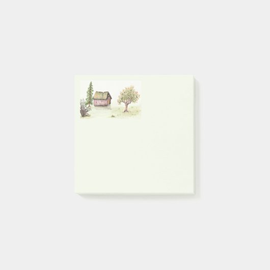 Oude hut (Waterverf Home Sweet Home Collectie) Post-it® Notes (Voorkant)