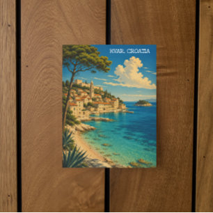 Oude Hvar Kroatië Adria Kust Landschap Briefkaart