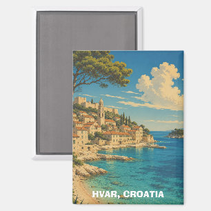 Oude Hvar Kroatië Adriakust Landschap Magneet