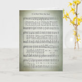 oude hymne muziek voor sympathie kaart (Gele Bloem)