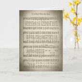 oude hymne muziek voor sympathie kaart (Gele Bloem)