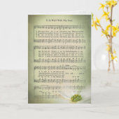 Oude hymne vel muziek met bloem voor sympathie kaart (Gele Bloem)