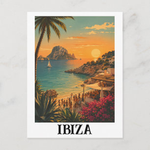 Oude Ibiza Spanje Feest Zomer Vakantie Briefkaart