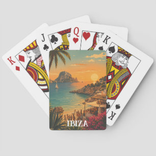Oude Ibiza Spanje Feest Zomer Vakantie Pokerkaarten