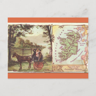 Oude Ierlandkaart Briefkaart