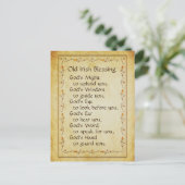Oude Iers Blessing, God's zou je kunnen geloven Briefkaart (Staand voorkant)