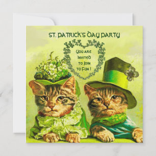 OUDE IERS KATTEN OP ST.PATRICKS FEESTDAG KAART