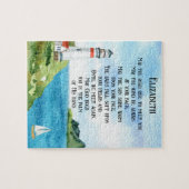 Oude Iers Zee met zinnend gedicht weggaan Gift Nam Legpuzzel (Horizontaal)
