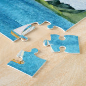 Oude Iers Zee met zinnend gedicht weggaan Gift Nam Legpuzzel (Zijkant)