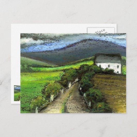 Oude Ierse boerderij Briefkaart (Voorkant / Achterkant)